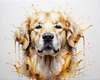 Abstract Art of a Golden Retriever's Gentle Face