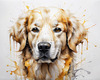 Abstract Art of a Golden Retriever's Gentle Face