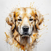 Abstract Art of a Golden Retriever's Gentle Face