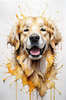 Abstract Art of a Golden Retriever's Gentle Face