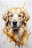 Abstract Art of a Golden Retriever's Gentle Face