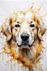 Abstract Art of a Golden Retriever's Gentle Face