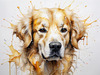 Abstract Art of a Golden Retriever's Gentle Face