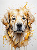 Abstract Art of a Golden Retriever's Gentle Face