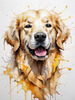 Abstract Art of a Golden Retriever's Gentle Face