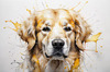 Abstract Art of a Golden Retriever's Gentle Face