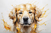 Abstract Art of a Golden Retriever's Gentle Face