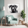 Abstract Great Dane Art Living Room Demo