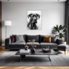 Abstract Great Dane Art Living Room Demo