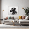 Abstract Great Dane Art Living Room Demo
