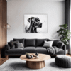 Abstract Great Dane Art Living Room Demo