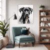 Abstract Great Dane Art Living Room Demo