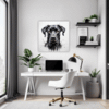 Abstract Great Dane Art Office Demo
