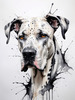 Abstract Sketch of Great Dane Face - Noble and Friendly Pet Art