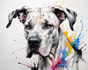 Abstract Sketch of Great Dane Face - Noble and Friendly Pet Art