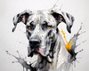 Abstract Sketch of Great Dane Face - Noble and Friendly Pet Art