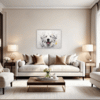 Abstract Great Pyrenees Living Room Demo