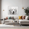 Abstract Great Pyrenees Living Room Demo
