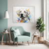 Abstract Labrador Artwork Living Room Demo