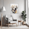 Abstract Labrador Artwork Living Room Demo