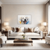 Abstract Labrador Artwork Living Room Demo