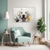 Abstract Labrador Artwork Living Room Demo