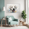 Abstract Labrador Artwork Living Room Demo