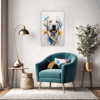 Abstract Labrador Artwork Living Room Demo