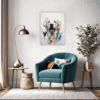 Abstract Labrador Artwork Living Room Demo
