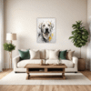 Abstract Labrador Artwork Living Room Demo