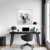 Abstract Labrador Artwork Office Demo