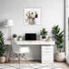 Abstract Labrador Artwork Office Demo