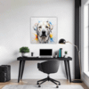 Abstract Labrador Artwork Office Demo