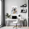 Abstract Labrador Artwork Office Demo