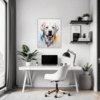 Abstract Labrador Artwork Office Demo