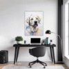 Abstract Labrador Artwork Office Demo