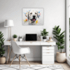 Abstract Labrador Artwork Office Demo