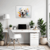 Abstract Labrador Artwork Office Demo
