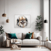 Abstract Pekingese Art Living Room Demo