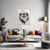 Abstract Pekingese Art Living Room Demo