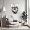 Abstract Pekingese Art Living Room Demo