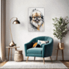 Abstract Pekingese Art Living Room Demo