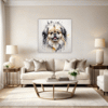 Abstract Pekingese Art Living Room Demo