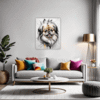 Abstract Pekingese Art Living Room Demo