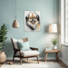 Abstract Pekingese Art Living Room Demo