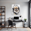 Abstract Pekingese Art Office Demo