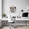 Abstract Pekingese Art Office Demo