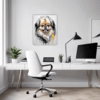 Abstract Pekingese Art Office Demo
