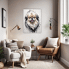 Abstract Pekingese Art Office Demo