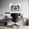 Abstract Pekingese Art Office Demo